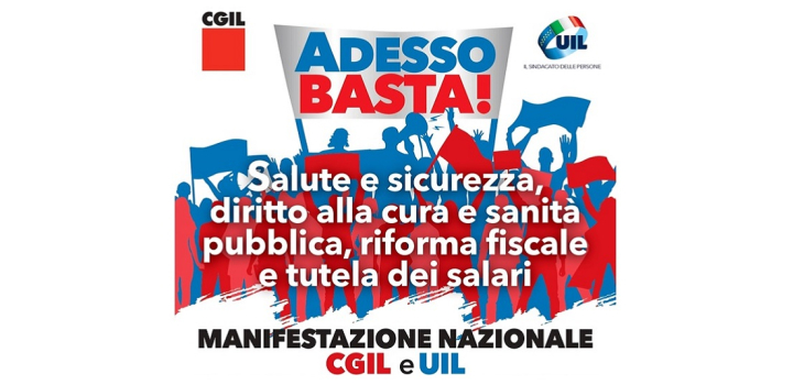 Sabato 20 aprile da Bergamo a Roma per la manifestazione nazionale di CGIL e UIL. Toscano: “Ecco perché ci saremo”